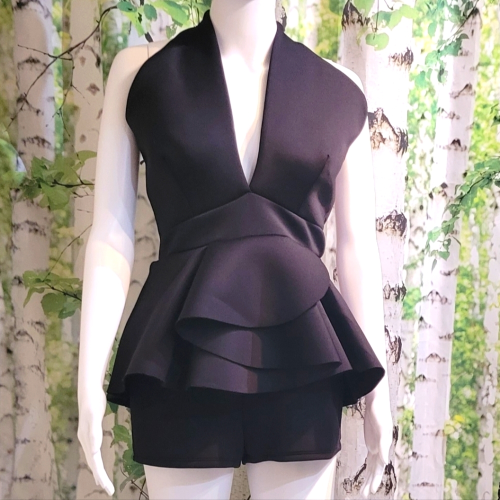 Black halter romper (Clear Your Mind halter romper)